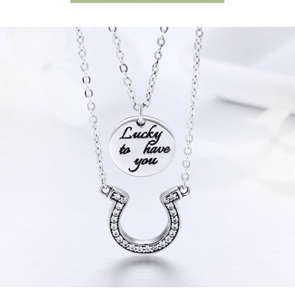 New Double Layered Lucky Horseshoe Necklace - Picture 1 of 3